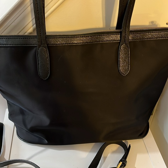 TORY BURCH NYLON TOTE BAG WITH LEATHER TRIM - Picture 6 of 14